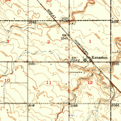 United States Geological Survey Kenmare, ND (1950, 62500-Scale) digital map