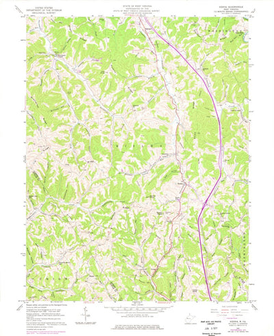United States Geological Survey Kenna, WV (1957, 24000-Scale) digital map
