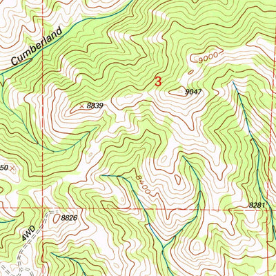 United States Geological Survey Kennaday Peak, WY (1992, 24000-Scale) digital map