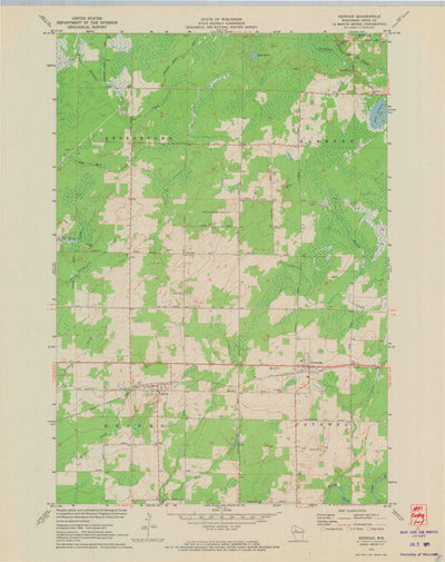 United States Geological Survey Kennan, WI (1971, 24000-Scale) digital map