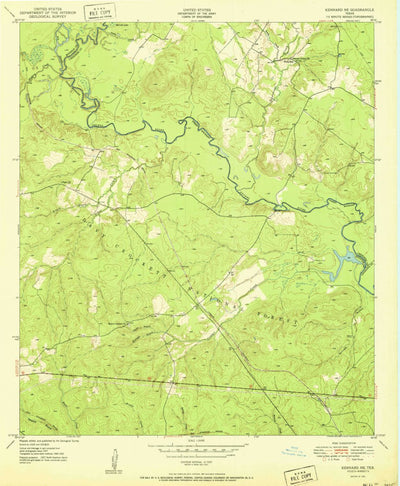 United States Geological Survey Kennard NE, TX (1951, 24000-Scale) digital map