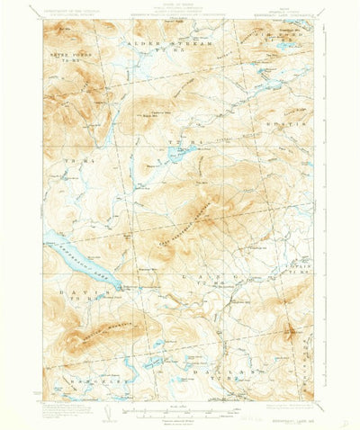 United States Geological Survey Kennebago Lake, ME (1935, 62500-Scale) digital map