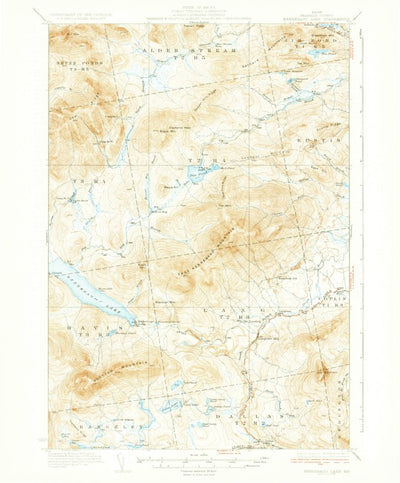 United States Geological Survey Kennebago Lake, ME (1936, 62500-Scale) digital map