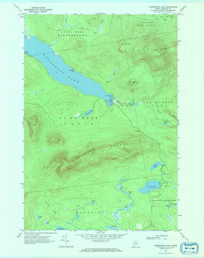 United States Geological Survey Kennebago Lake, ME (1970, 24000-Scale) digital map