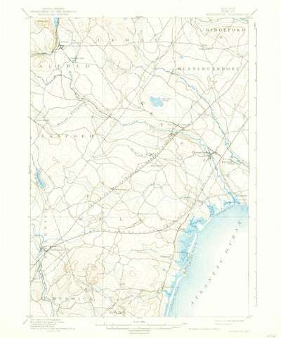 United States Geological Survey Kennebunk, ME (1898, 62500-Scale) digital map