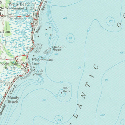 United States Geological Survey Kennebunk, ME (1956, 62500-Scale) digital map