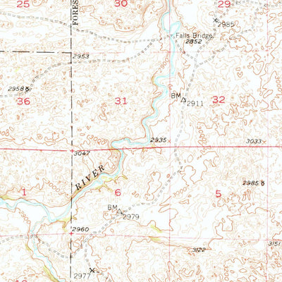 United States Geological Survey Kennedy, NE (1950, 62500-Scale) digital map