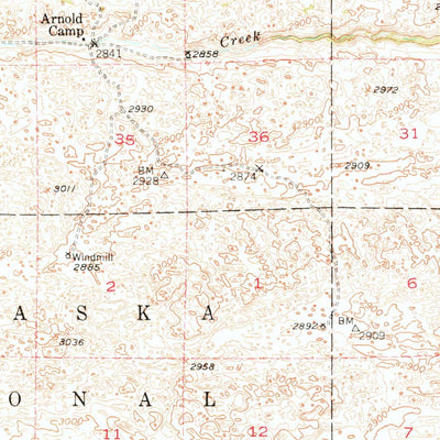 United States Geological Survey Kennedy, NE (1950, 62500-Scale) digital map