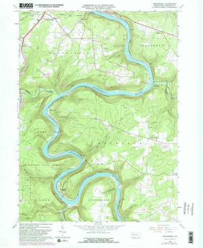 United States Geological Survey Kennerdell, PA (1963, 24000-Scale) digital map