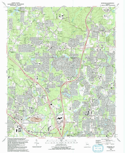 United States Geological Survey Kennesaw, GA (1992, 24000-Scale) digital map