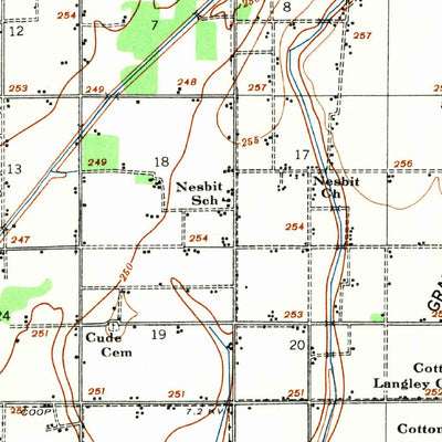 United States Geological Survey Kennett, MO-AR (1940, 62500-Scale) digital map