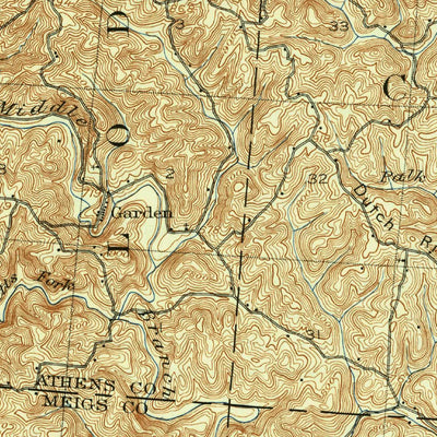 United States Geological Survey Keno, OH-WV (1907, 62500-Scale) digital map