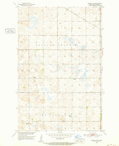 United States Geological Survey Kensal NW, ND (1951, 24000-Scale) digital map
