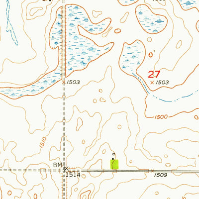 United States Geological Survey Kensal NW, ND (1951, 24000-Scale) digital map