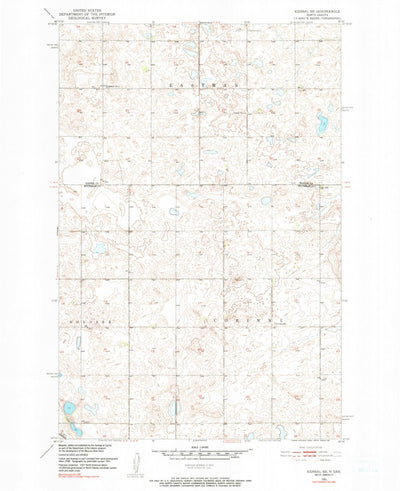 United States Geological Survey Kensal SE, ND (1951, 24000-Scale) digital map