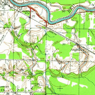 United States Geological Survey Kensett, AR (1935, 62500-Scale) digital map