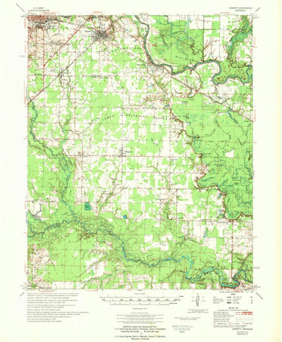 United States Geological Survey Kensett, AR (1967, 62500-Scale) digital map