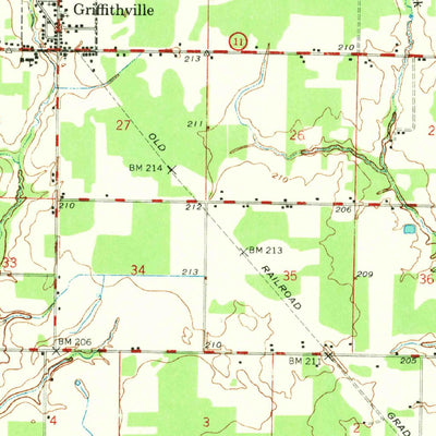 United States Geological Survey Kensett, AR (1967, 62500-Scale) digital map