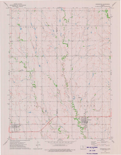 United States Geological Survey Kensington, KS (1973, 24000-Scale) digital map
