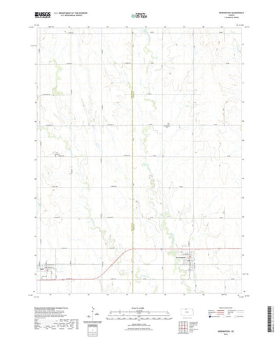 United States Geological Survey Kensington, KS (2022, 24000-Scale) digital map