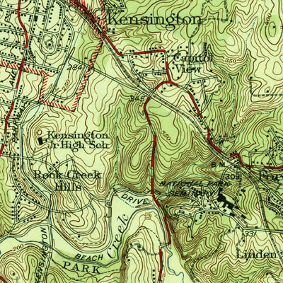 United States Geological Survey Kensington, MD (1945, 31680-Scale) digital map