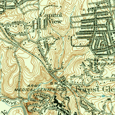United States Geological Survey Kensington, MD (1951, 24000-Scale) digital map