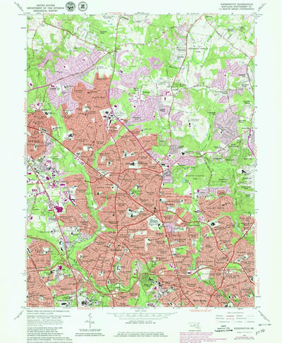 United States Geological Survey Kensington, MD (1965, 24000-Scale) digital map