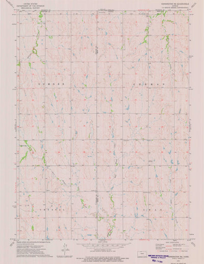 United States Geological Survey Kensington NE, KS (1973, 24000-Scale) digital map