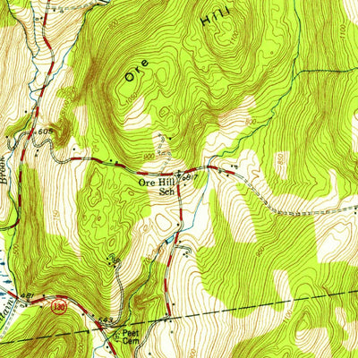 United States Geological Survey Kent, CT (1955, 31680-Scale) digital map