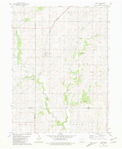United States Geological Survey Kent, IA (1981, 24000-Scale) digital map