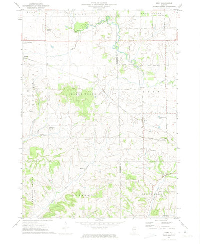 United States Geological Survey Kent, IL (1971, 24000-Scale) digital map
