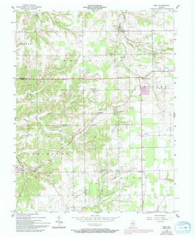United States Geological Survey Kent, IN (1956, 24000-Scale) digital map