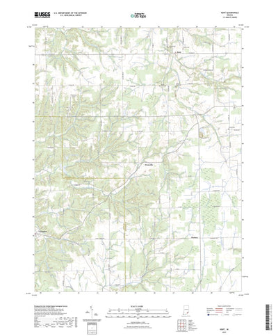 United States Geological Survey Kent, IN (2022, 24000-Scale) digital map