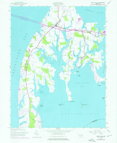 United States Geological Survey Kent Island, MD (1942, 24000-Scale) digital map