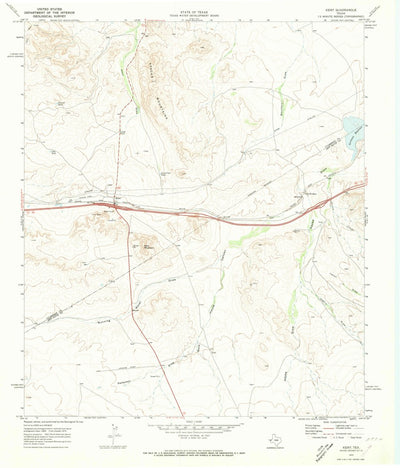 United States Geological Survey Kent, TX (1970, 24000-Scale) digital map