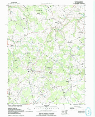 United States Geological Survey Kenton, DE-MD (1993, 24000-Scale) digital map