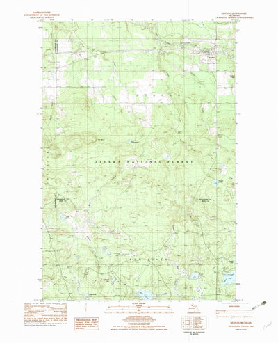 United States Geological Survey Kenton, MI (1982, 25000-Scale) digital map