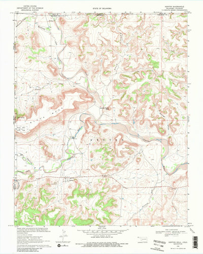 United States Geological Survey Kenton, OK-CO (1968, 24000-Scale) digital map