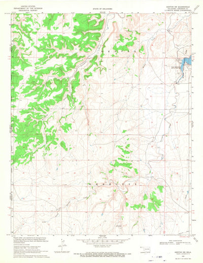 United States Geological Survey Kenton SW, OK (1969, 24000-Scale) digital map