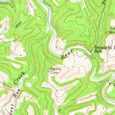United States Geological Survey Kentuck, WV (1957, 24000-Scale) digital map