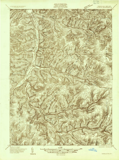 United States Geological Survey Kenzua, PA-NY (1936, 48000-Scale) digital map