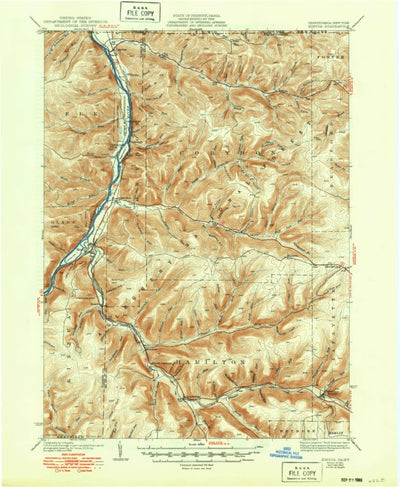 United States Geological Survey Kenzua, PA-NY (1941, 62500-Scale) digital map