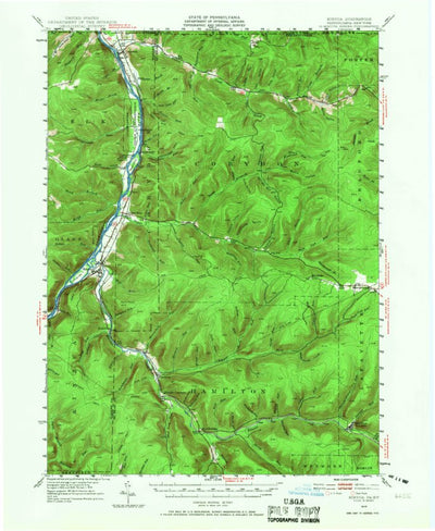United States Geological Survey Kenzua, PA-NY (1949, 62500-Scale) digital map