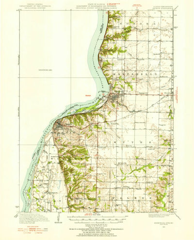 United States Geological Survey Keokuk, IA-IL-MO (1950, 62500-Scale) digital map