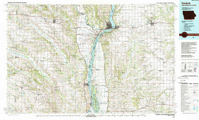 United States Geological Survey Keokuk, IA-MO-IL (1986, 100000-Scale) digital map
