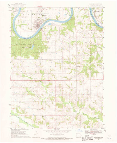 United States Geological Survey Keosauqua, IA (1968, 24000-Scale) digital map