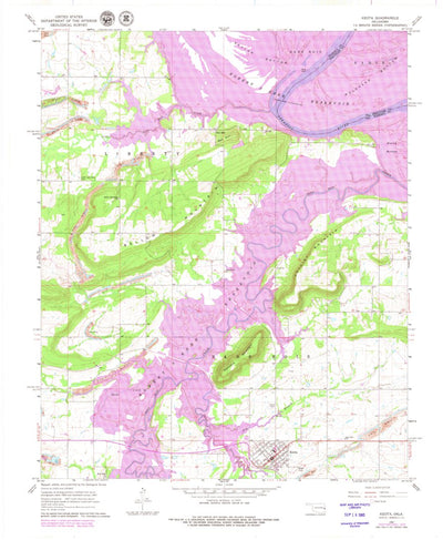 United States Geological Survey Keota, OK (1967, 24000-Scale) digital map