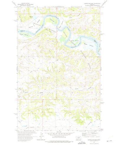 United States Geological Survey Kepple Bottoms, MT (1971, 24000-Scale) digital map
