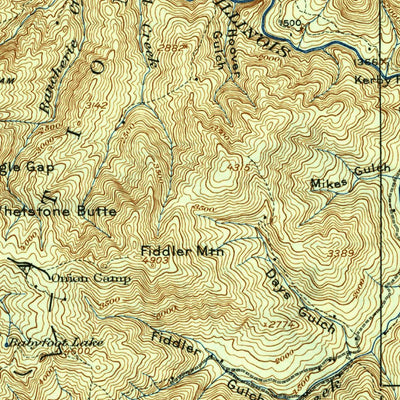 United States Geological Survey Kerby, OR-CA (1917, 125000-Scale) digital map
