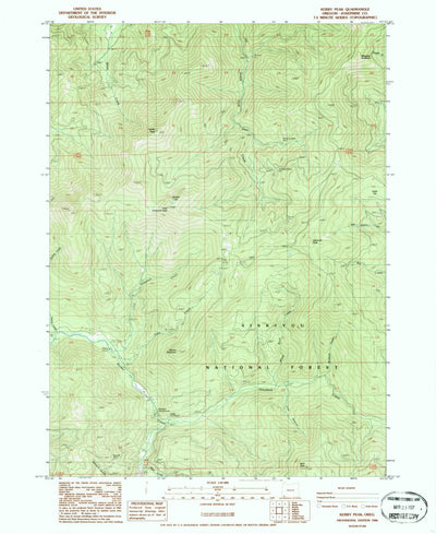 United States Geological Survey Kerby Peak, OR (1986, 24000-Scale) digital map